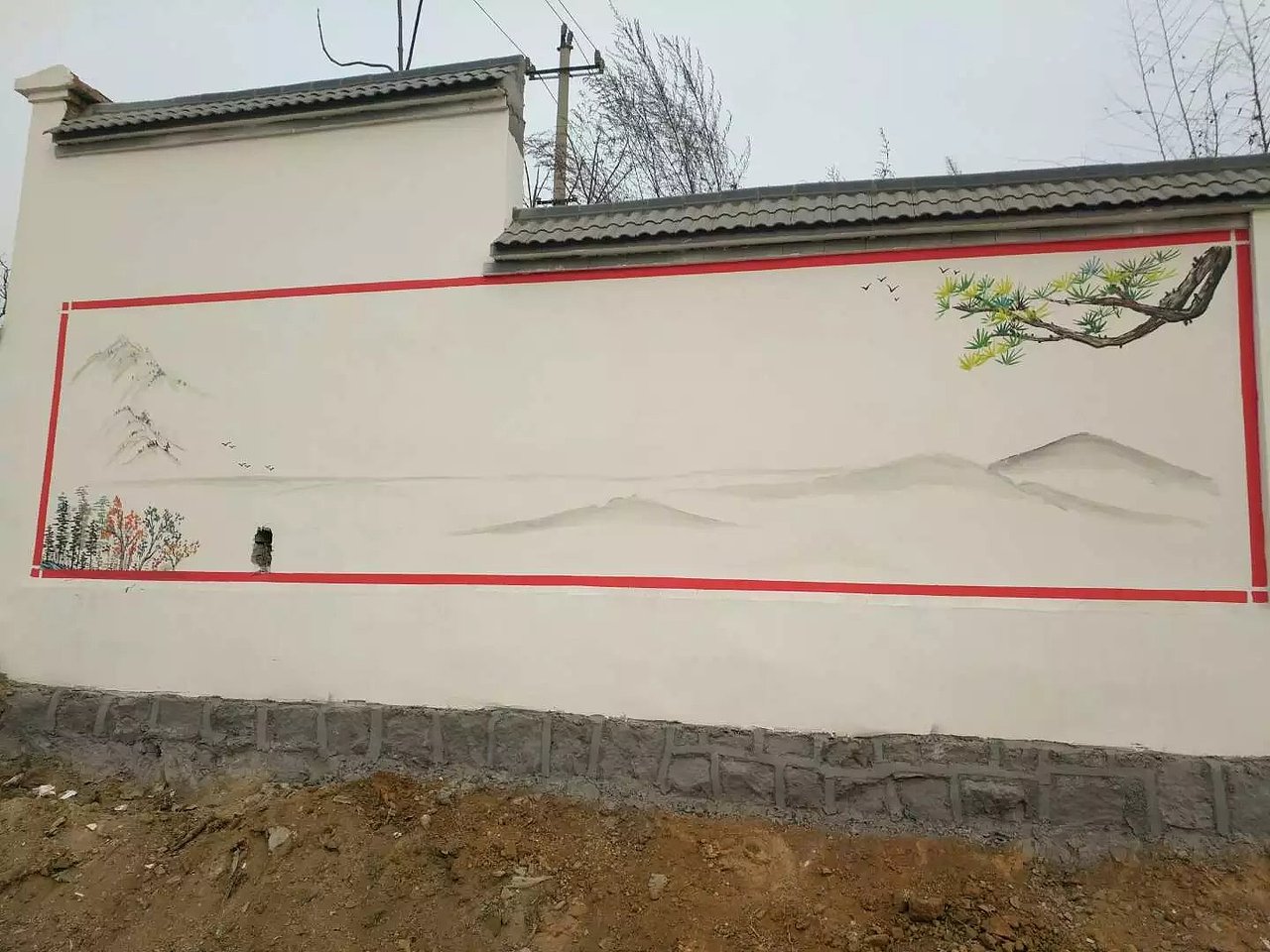 蜀绘壁画作品-乡村文化墙（图ZMTE3NTA2MjY4） - 建筑设计 - 站酷设计师蜀绘壁画原创素材 - 站酷ZCOOL