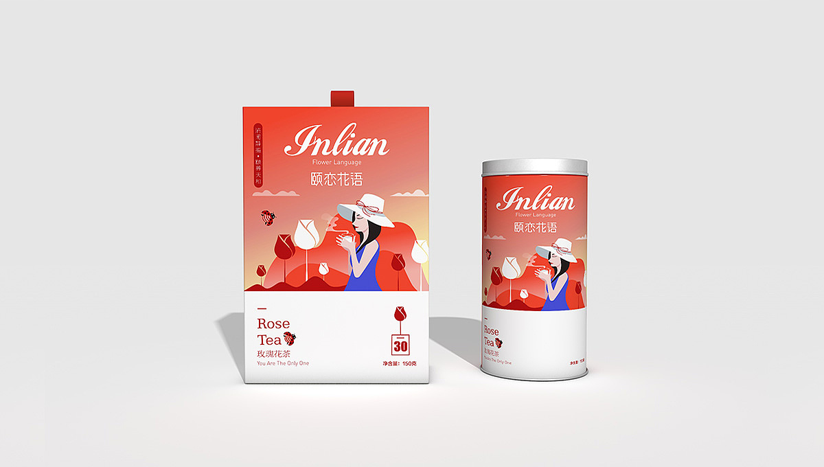 花茶-《颐恋花语》包装设计 | 蜂鸟停在忍冬花上（图ZMjA1OTA1Mzg0） - 包装 - 站酷设计师YOPAI岳派原创素材 - 站酷ZCOOL