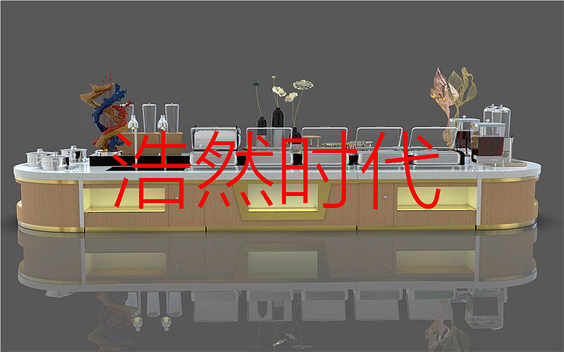 大理石风格移动布菲台定制加工