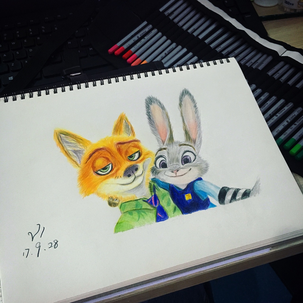 日积月累的彩铅作品