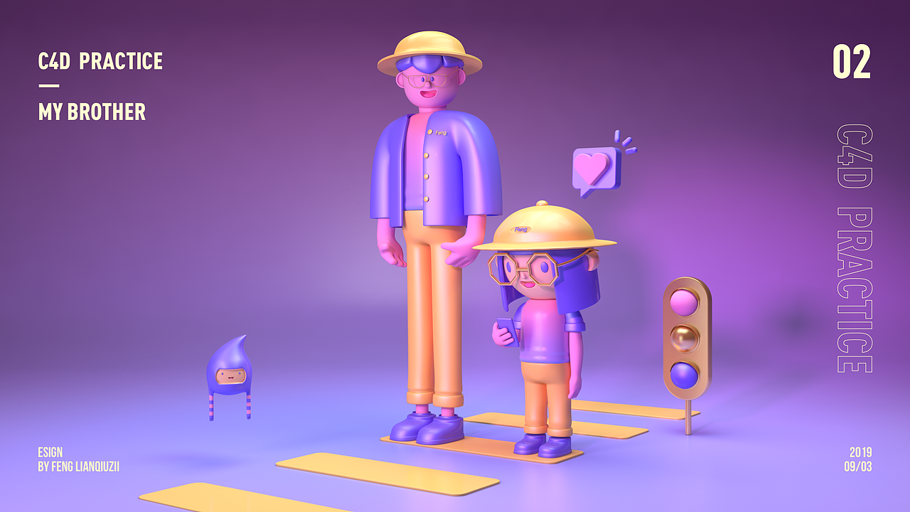 C4D练习（图ZMTc2ODk3MTAw） - 人物/生物 - 站酷设计师冯恋秋子原创素材 - 站酷ZCOOL