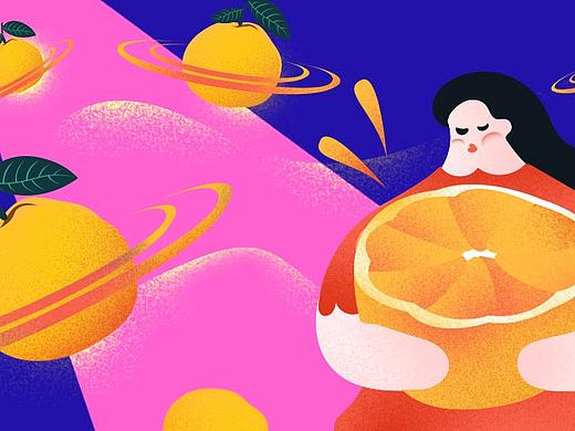 每日優(yōu)鮮便利購(gòu)-耙耙柑推廣圖（個(gè)人主頁(yè)-ZMjczMzAzMzY=） - 商業(yè)插畫(huà) - 站酷設(shè)計(jì)師伊伊伊er原創(chuàng)素材 - 站酷ZCOOL