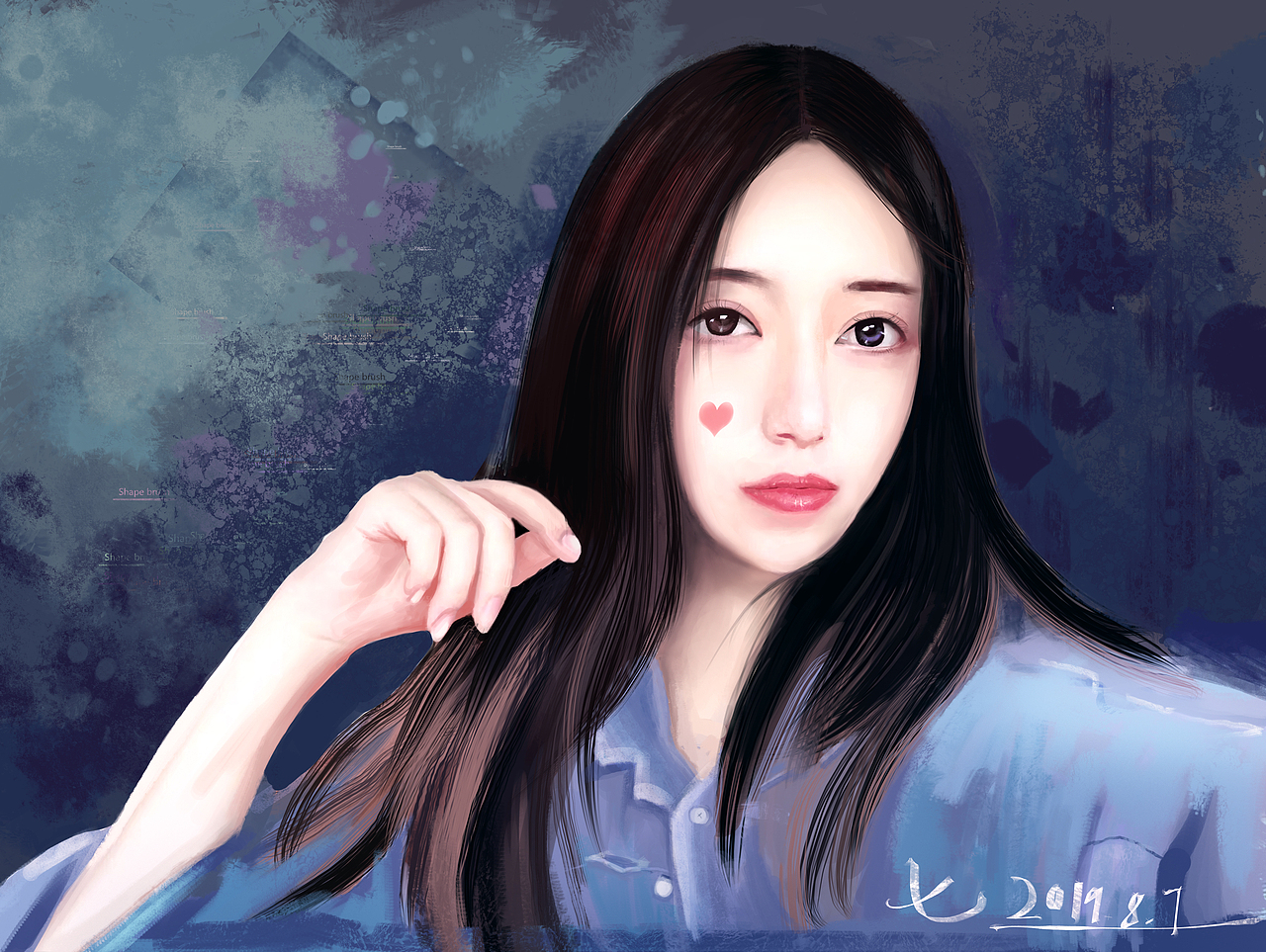 女生半头像练习（图ZMTc0Mjc1NDI4） - 创作习作 - 站酷设计师酷酷的7原创素材 - 站酷ZCOOL