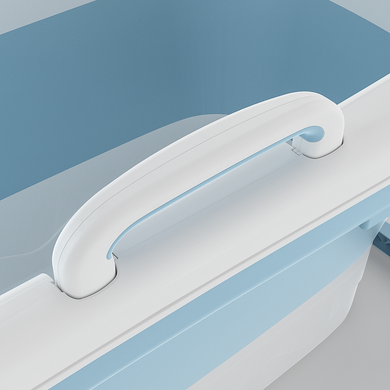 一款折叠泡澡桶建模以及白底渲染场景搭建渲染