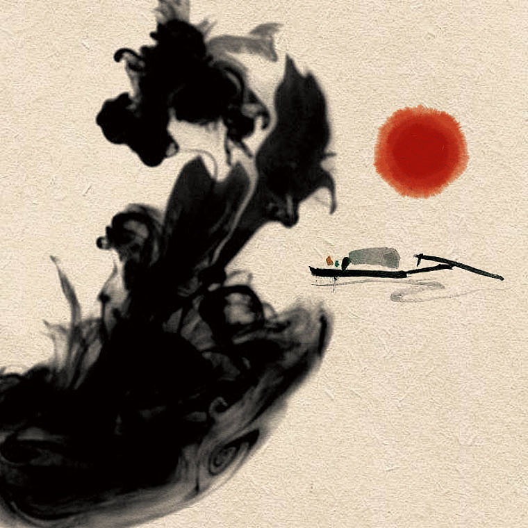 一日一山一舟，极简的水墨山水画（图ZMTk1MDQxNzMy） - 绘画 - 站酷设计师创e派原创素材 - 站酷ZCOOL