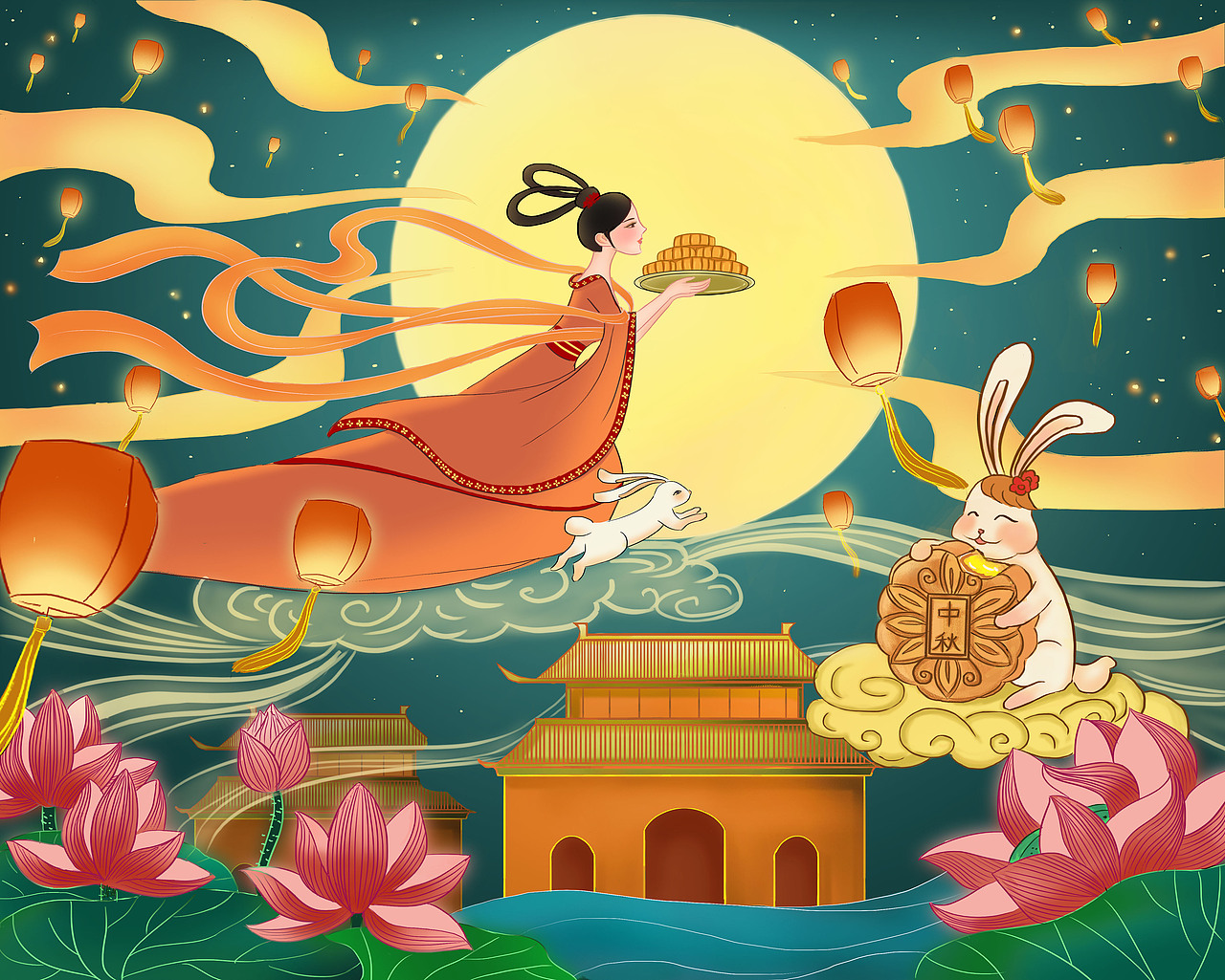中秋節(jié)（圖ZMjcwNTc0NzA0） - 創(chuàng)作習(xí)作 - 站酷設(shè)計師櫻夢啊原創(chuàng)素材 - 站酷ZCOOL