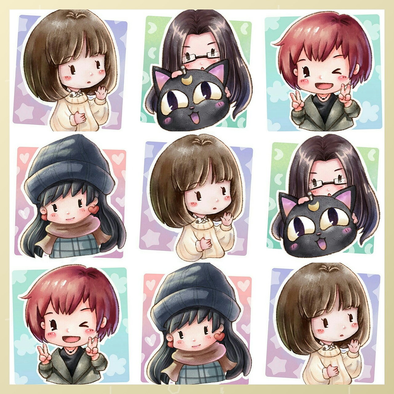 喃喵♥小头像（图ZNjkzNDI1OTI=） - 儿童插画 - 站酷设计师喃喵原创素材 - 站酷ZCOOL