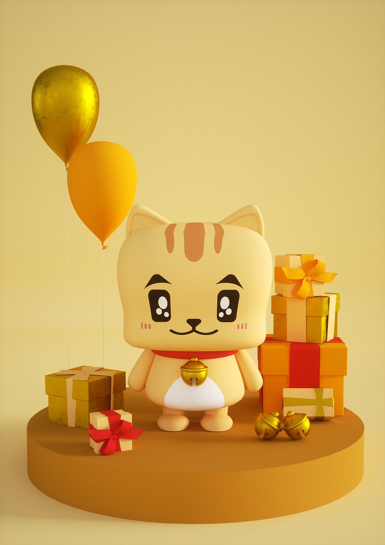 关于两只猫咪的ip形象 吉祥物 卡通形象