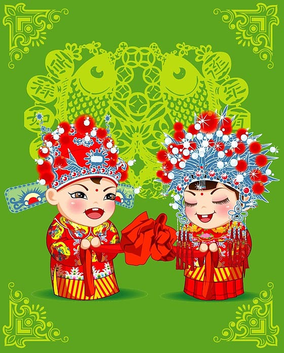 【原创】q版角色设计 金童玉女