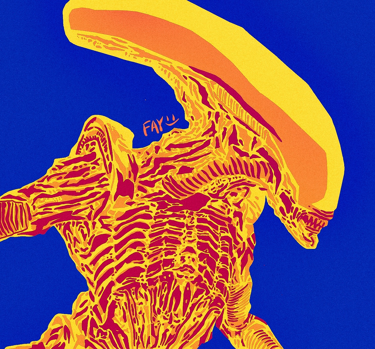 画了个酷炫的异形|插画|创作习作|fay橙 - 临摹作品 - 站酷 (zcool)