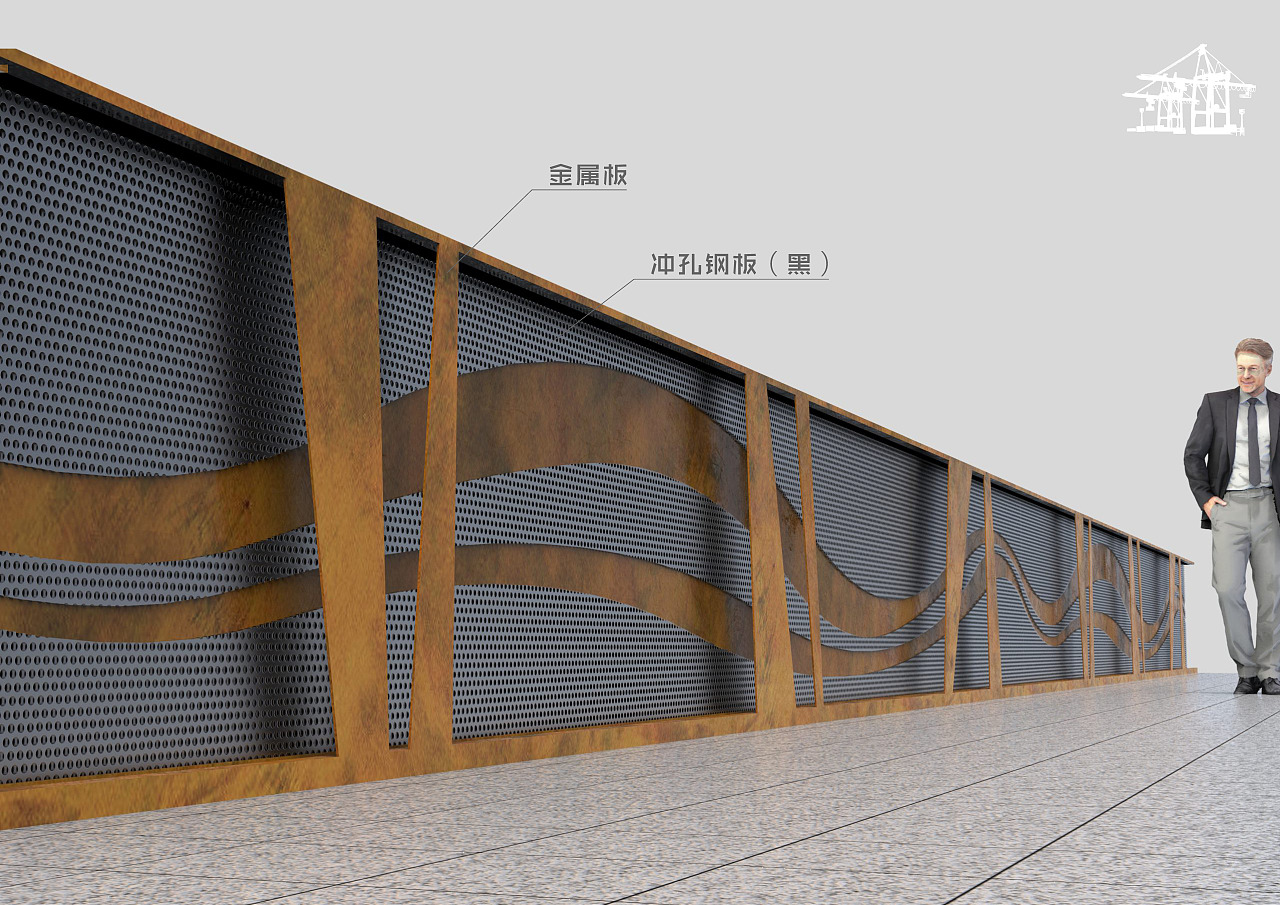 鱼珠港栏杆创意