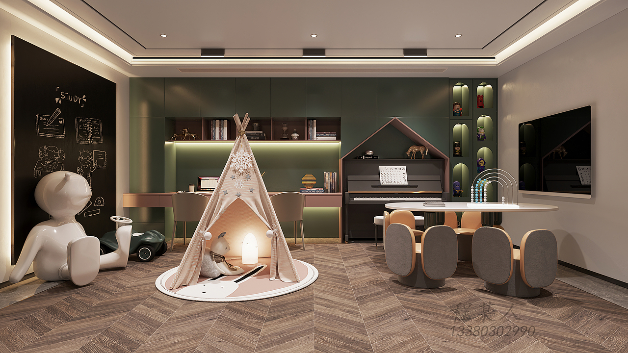 深圳别墅装修：九号公馆，现代轻奢风设计（图ZMjY3NjQyOTQw） - 家装设计 - 站酷设计师深圳岚庭装饰原创素材 - 站酷ZCOOL