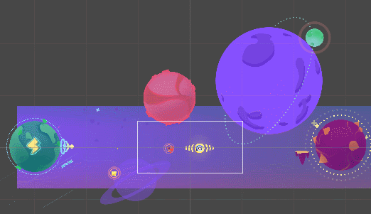 其实这才是我在Unity上制作时看到的画面。
实际上作为设计者在Unity上面制作的时候,我只能一个个动画局部的制作,并没有办法自己预览整体动作效果,多少需要我自己通过经验脑补,以及这样所有预制件放在一个工程里面模拟一下最后的操作效果(这个是无法应用到最后实际开发的,只是一个自己查看的效果)。<br>后来开发的小伙伴有做一个小的工具帮助设计这里预览动画片段组合后的效果,如果没有开发辅助的设计师可能这点会比较困难。我也很难有什么经验分享,只能说需要多练习动态想象力,需要在脑内计划好每个动态的布局与完成效果预想。当然最后在测试机上再针对最后操作手感细节调整。