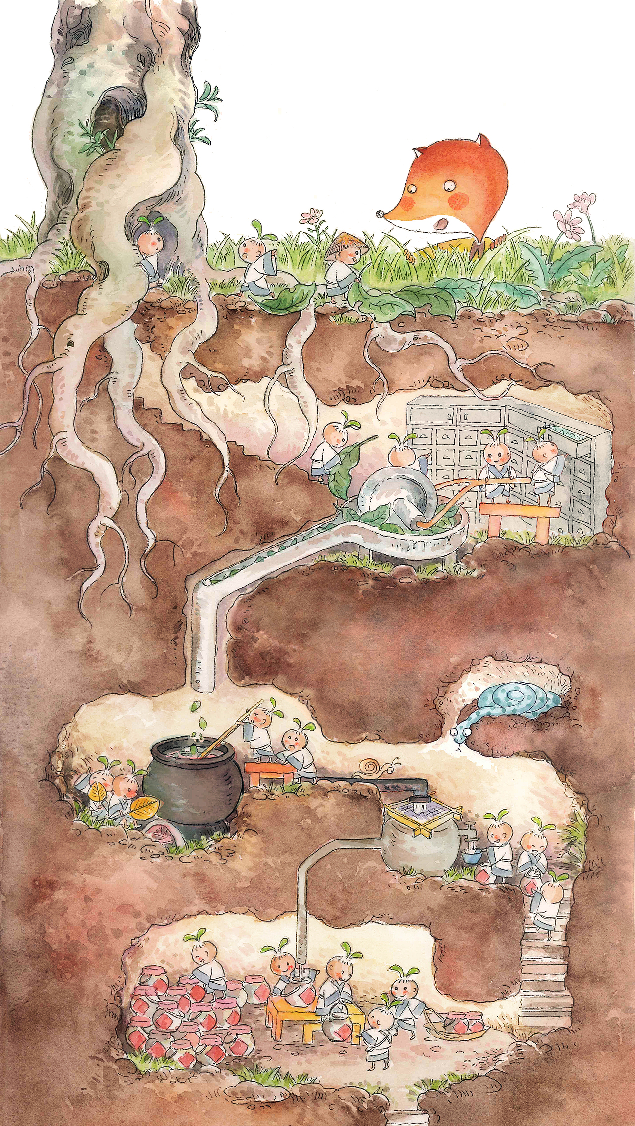 儿童绘本创作——百草园（图ZMjI5OTk0NTk2） - 绘本 - 站酷设计师linhanart原创素材 - 站酷ZCOOL