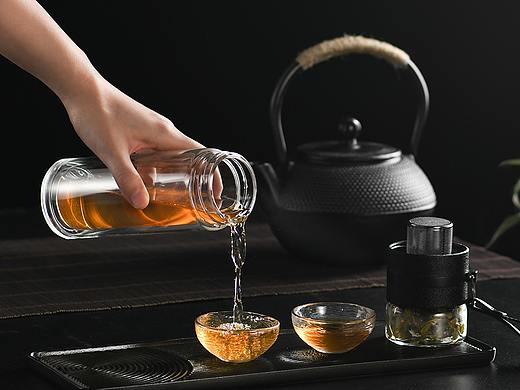 茶水分离玻璃杯摄影 ✖ 古禾造图 