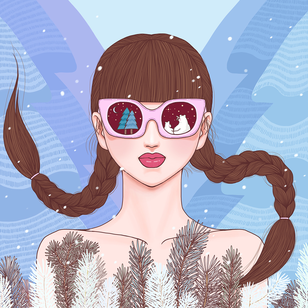 眼镜女孩（图ZNTAyMzUyMTI=） - 创作习作 - 站酷设计师康大哥原创素材 - 站酷ZCOOL