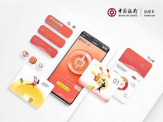 中国银行信用卡中心年度账单H5风格稿