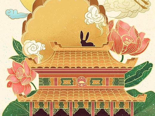 【插画】中秋国庆插画