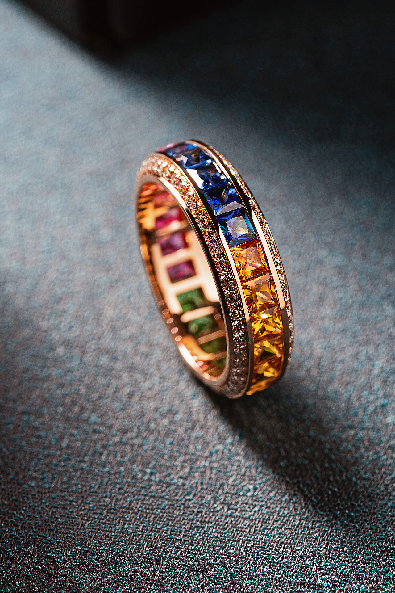 四色宝石对戒|摄影|产品摄影|木几柒_原创作品-站酷zcool