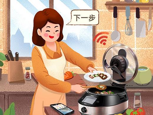 美的鼠年“我行我鼠”活动插画4张