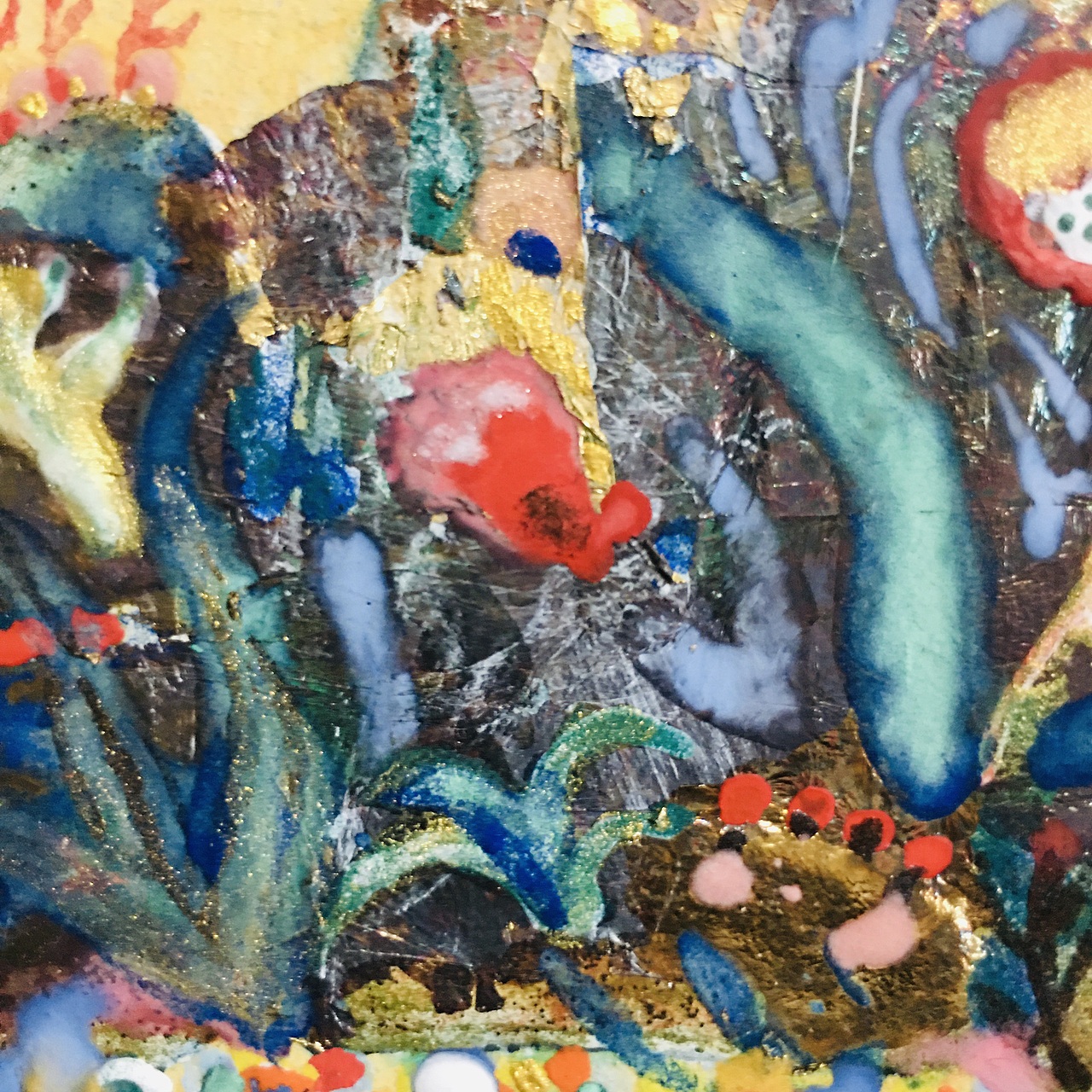 岩彩《乱花渐欲迷人眼》（图ZMzA0NjM4Mjg4） - 艺术插画 - 站酷设计师亦芦花原创素材 - 站酷ZCOOL