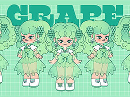 ip形象｜绿色水果女孩