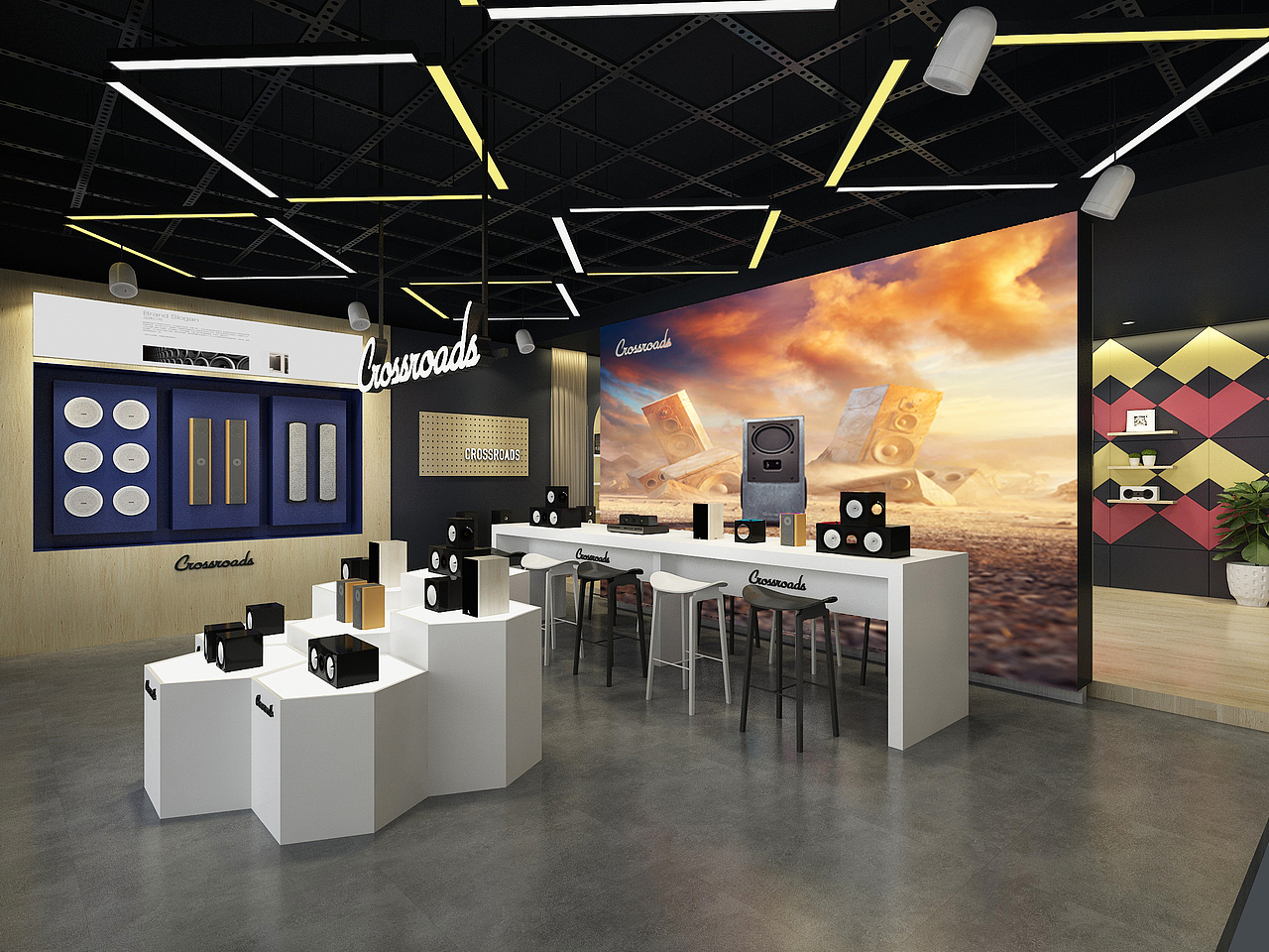 Crossroads音箱品牌店（图ZMjg1ODczNDky） - 商业空间设计 - 站酷设计师星饰界设计原创素材 - 站酷ZCOOL
