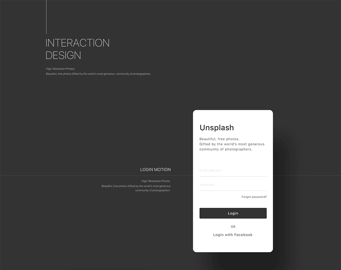 Unsplash App Design