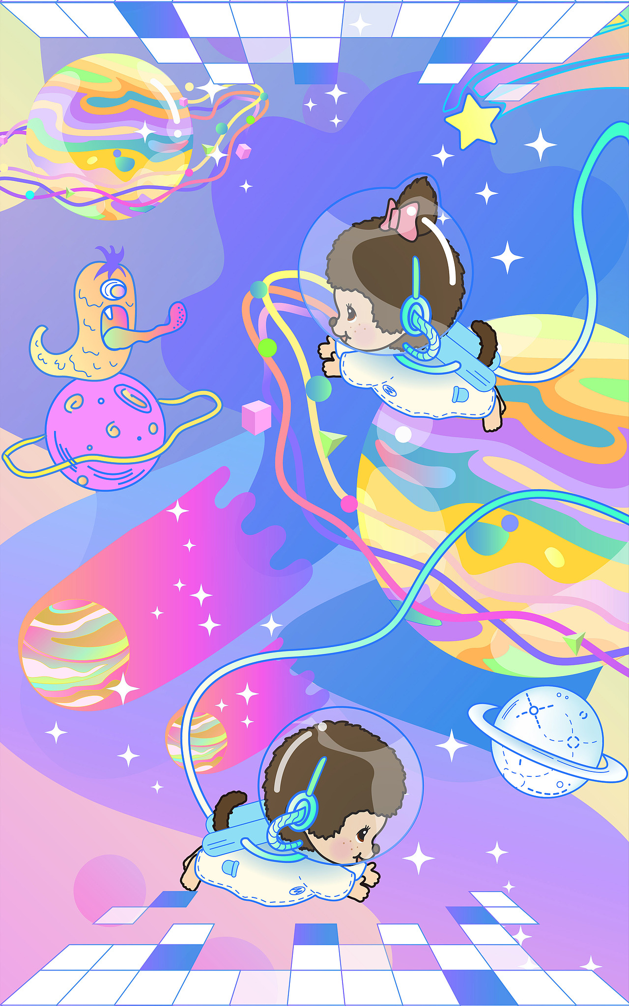 Monchhichi太空主题（图ZMTgxOTE1MzAw） - 电商 - 站酷设计师Higaliki原创素材 - 站酷ZCOOL