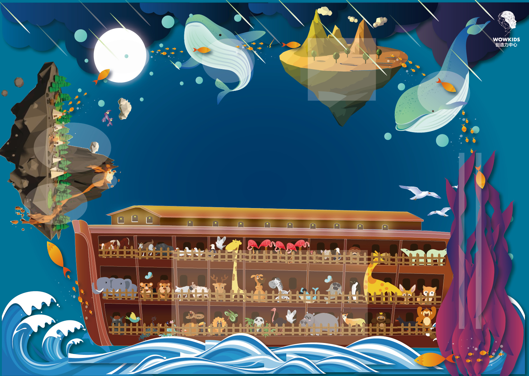 诺亚方舟|插画|儿童插画|爱斯基摩人的鳕鱼 - 原创作品 - 站酷 (ZCOOL)