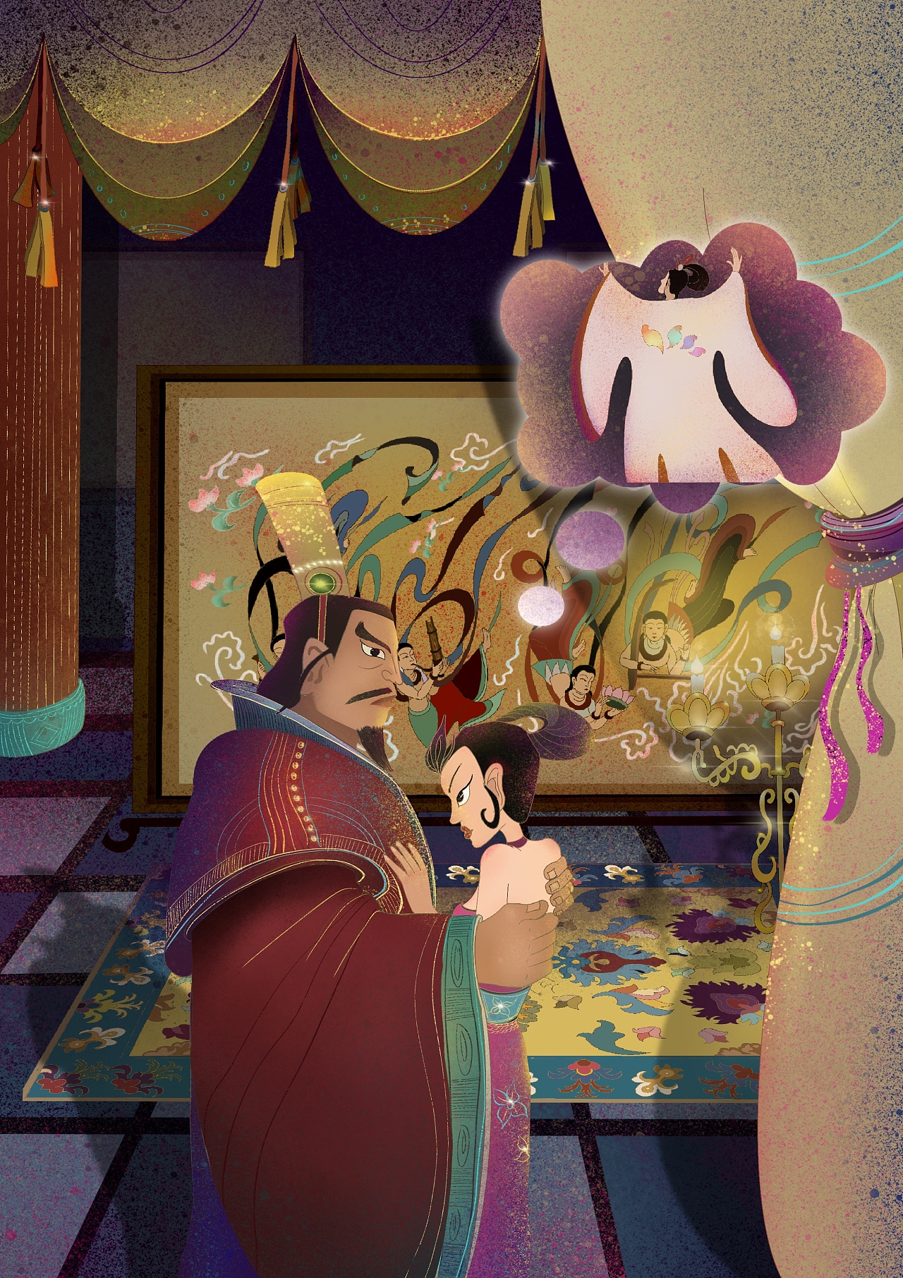 九色鹿故事平面插图