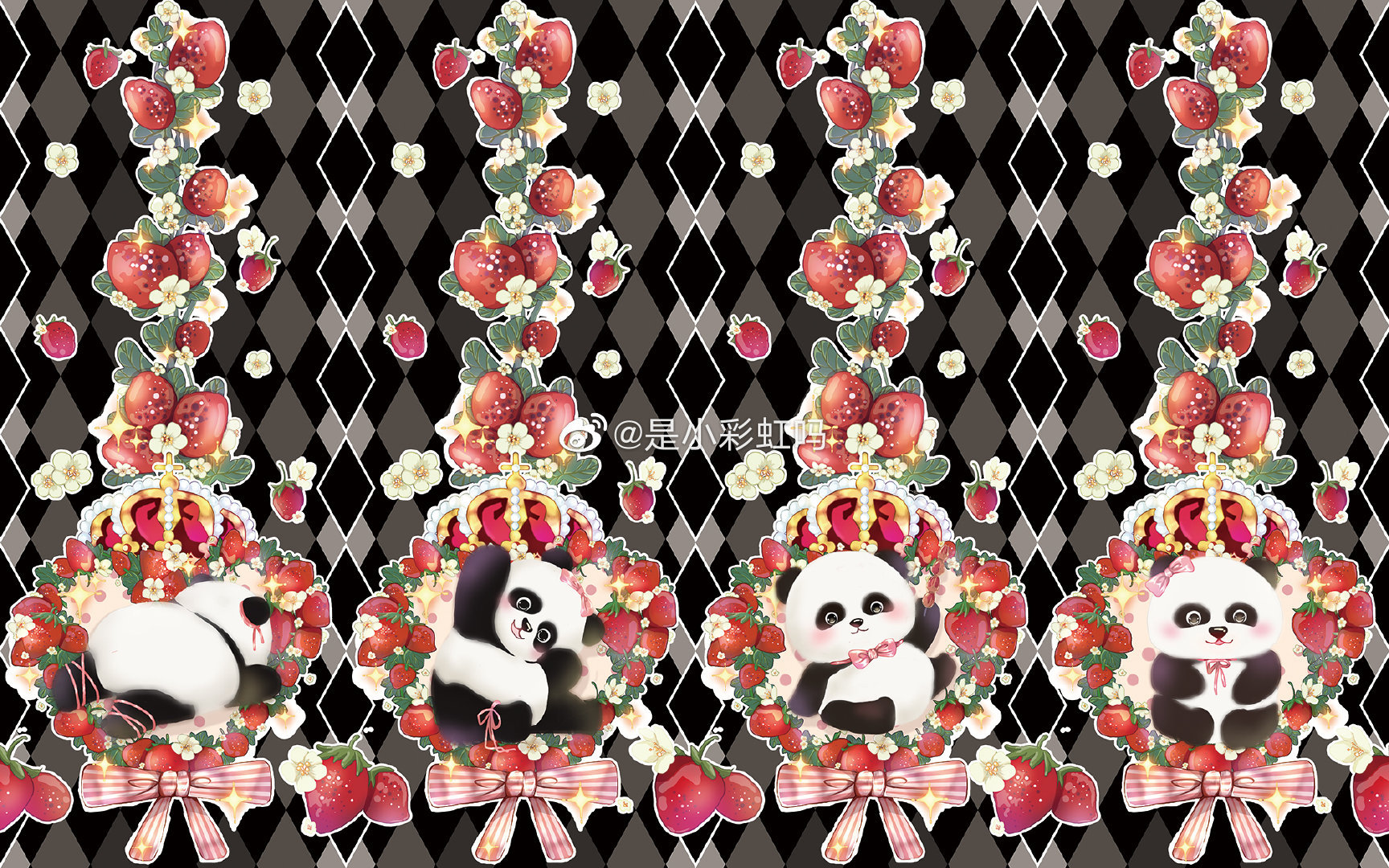 滚滚草莓lolita柄图