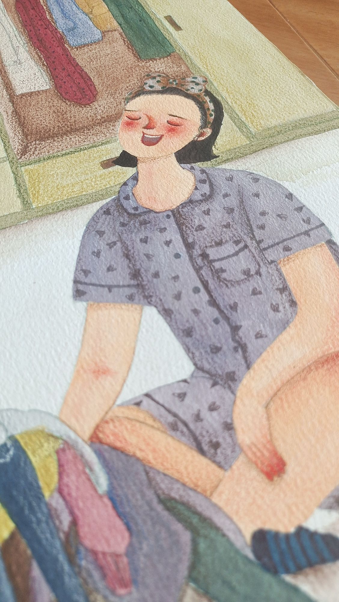 换季了/水彩插画