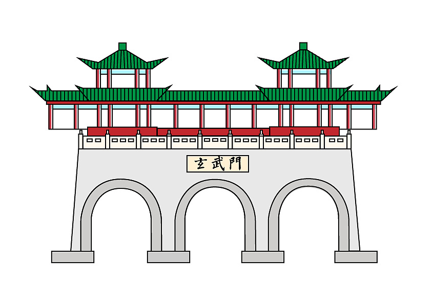 南京城门画图片