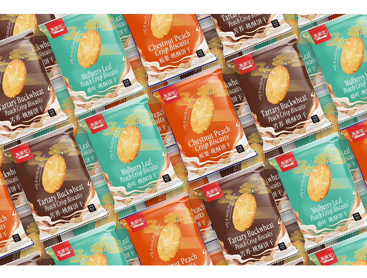 Biscuit packaging design桃酥饼干/韧性饼干包装设计