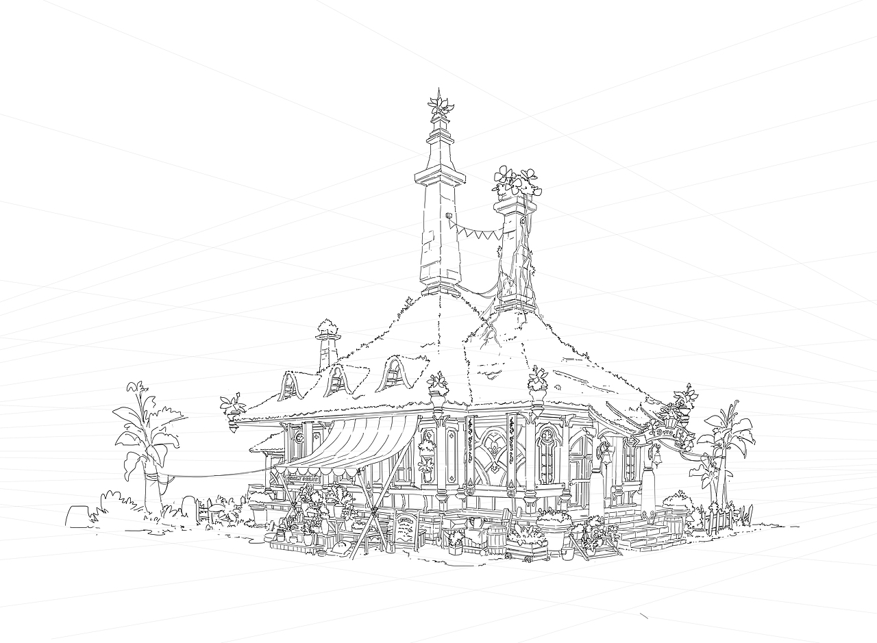 花匠小铺附带步骤图（图ZMTM2NTgyMTQ0） - 游戏原画 - 站酷设计师艺数绘CG原创素材 - 站酷ZCOOL