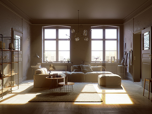 贝兹深化组| 家装空间| 客厅| 不同环境光下的效果