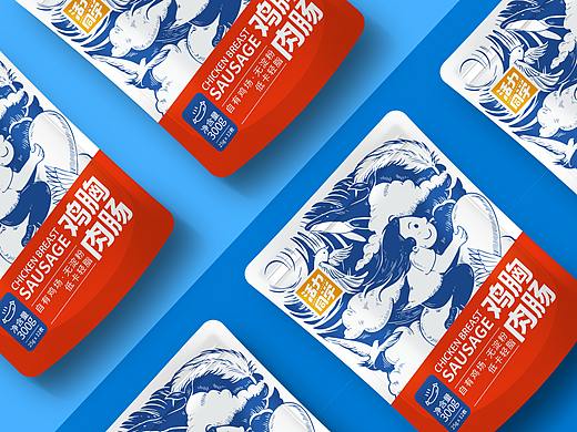 G&Z BRAND  活力同学 鸡胸肉肠包装设计