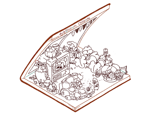 发一下【小镇系列一二三】的线稿