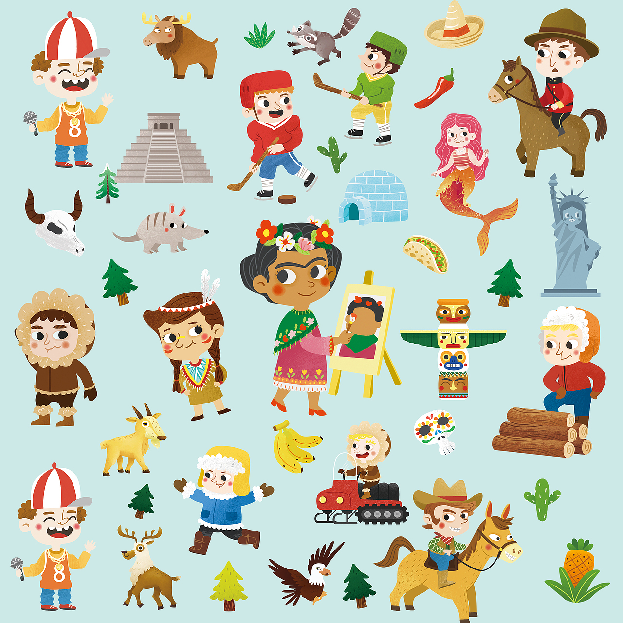 环游世界（图ZMjYzNzY4MjQ0） - 儿童插画 - 站酷设计师AD_AD原创素材 - 站酷ZCOOL