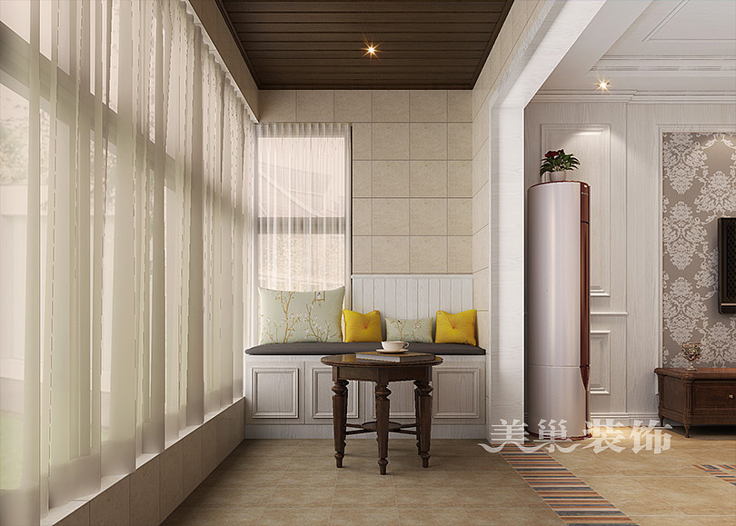 顺驰第一大街165平三室两厅美式乡村装修案例——效果图