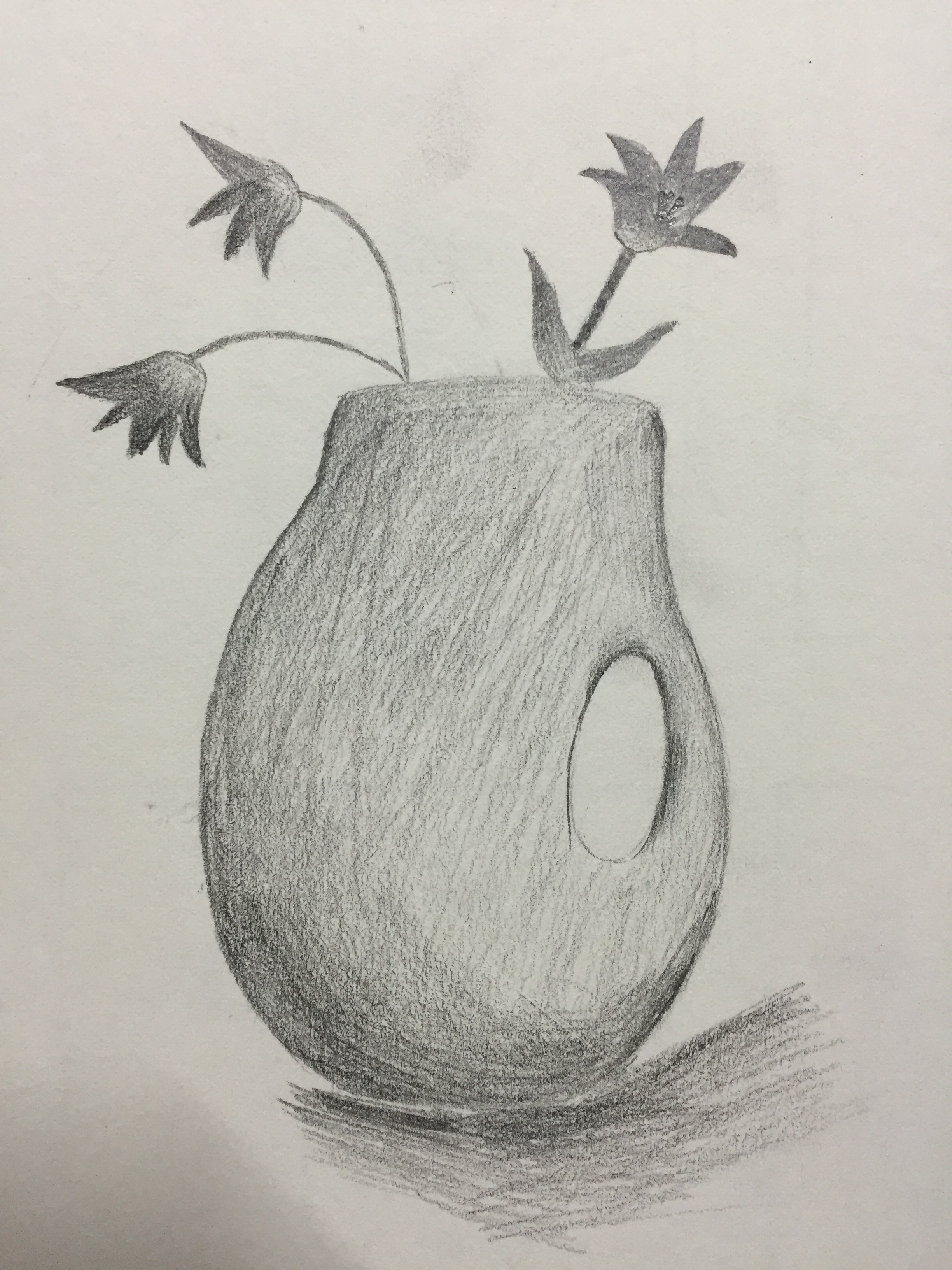 立体素描花瓶图片