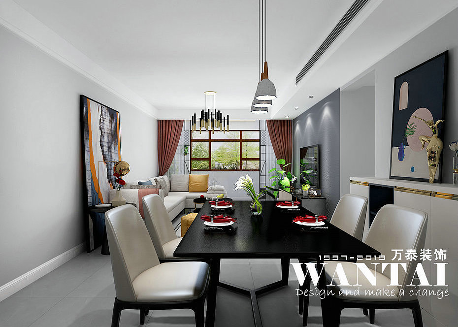 泰安天竹佳苑装修 | 天竹佳苑116m²现代简约装修效果图