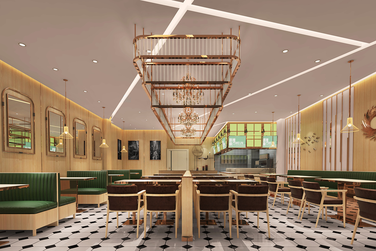 餐厅空间设计“艺鼎新作”当香港茶餐厅遇上时尚简约风-建E网设计案例