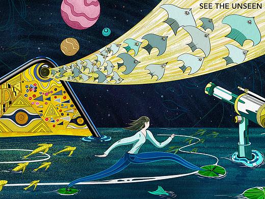 Golden Eye 黃金眼 榮耀V20巴黎上市會邀請賽（個人主頁-ZMzI3OTA2MzY=） - 商業(yè)插畫 - 站酷設計師楓橋夜泊原創(chuàng)素材 - 站酷ZCOOL