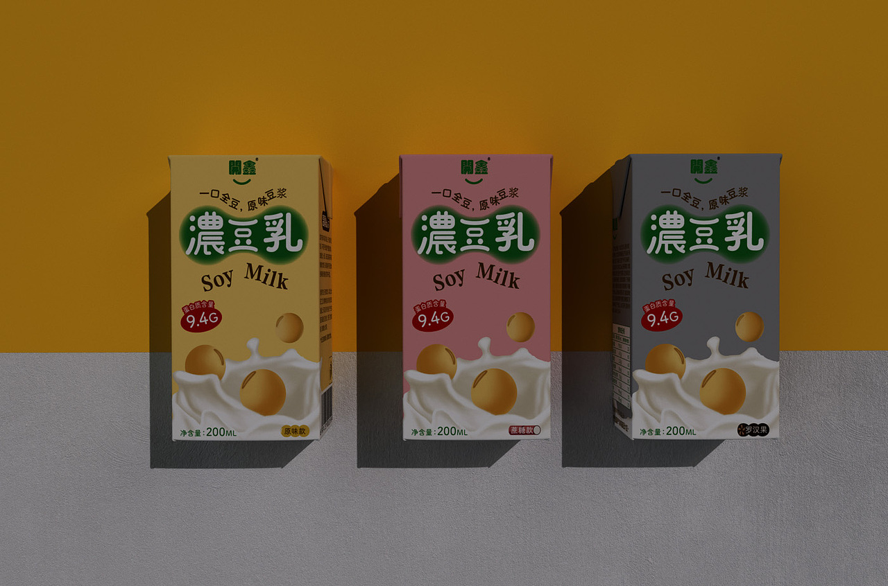 開鑫浓豆乳包装设计（图ZMzUyMTQzODAw） - 包装 - 站酷设计师艾米杨原创素材 - 站酷ZCOOL