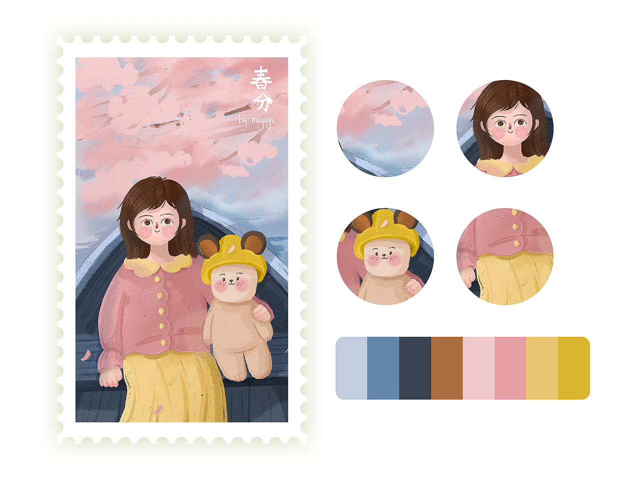 二十四節(jié)氣- - -春夏篇（圖ZMjA2MTIxNTA4） - 閃屏/壁紙 - 站酷設(shè)計師magagaya原創(chuàng)素材 - 站酷ZCOOL