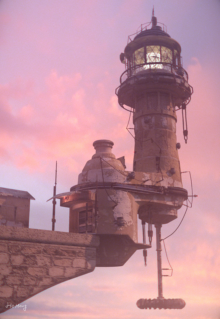 灯塔夕阳（图ZMjkwMjE1NDU2） - 概念设定 - 站酷设计师Hong猪猪原创素材 - 站酷ZCOOL
