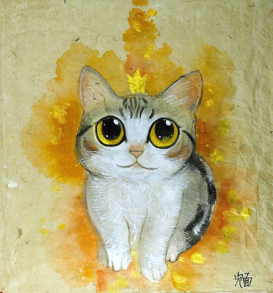 假装是写意 毛笔画猫咪