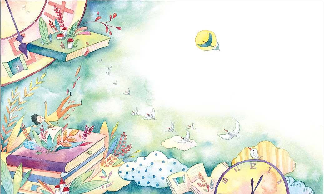 水彩儿童诗歌插图